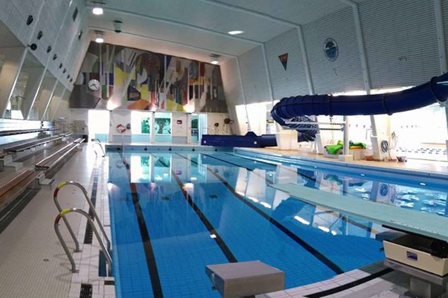 Bassäng i den gamla simhallen omkring 2018.
