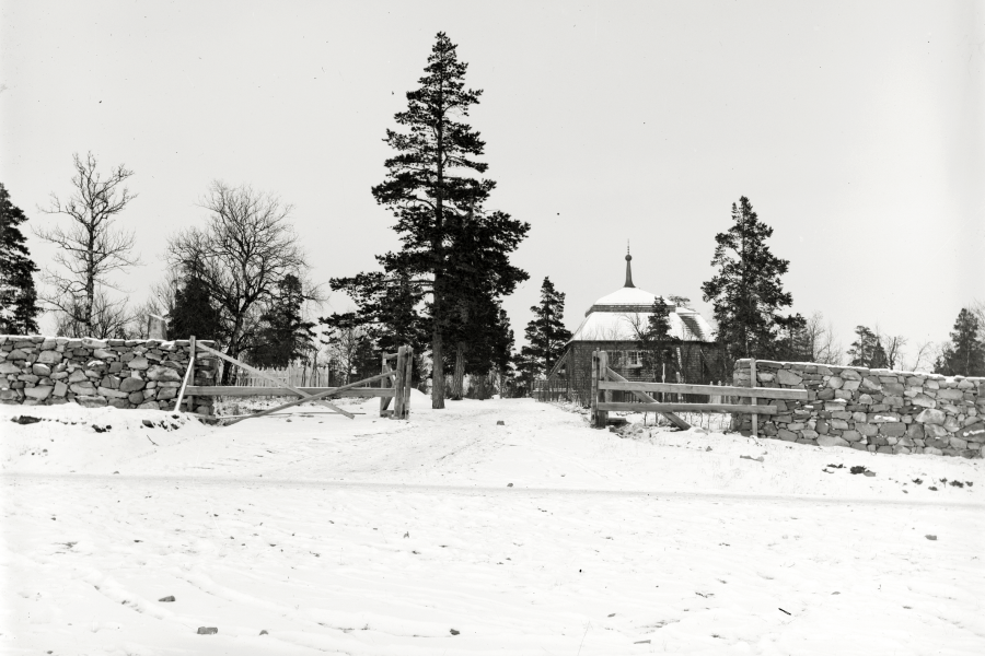 Utsikt mot Kiruna Kyrkogård. Foto: Borg Mesch