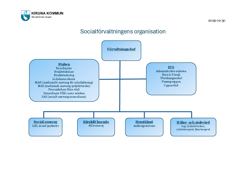 Organisationsträd socialförvaltningen