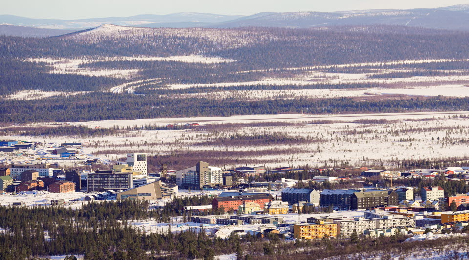 Bild över nya Kiruna centrum