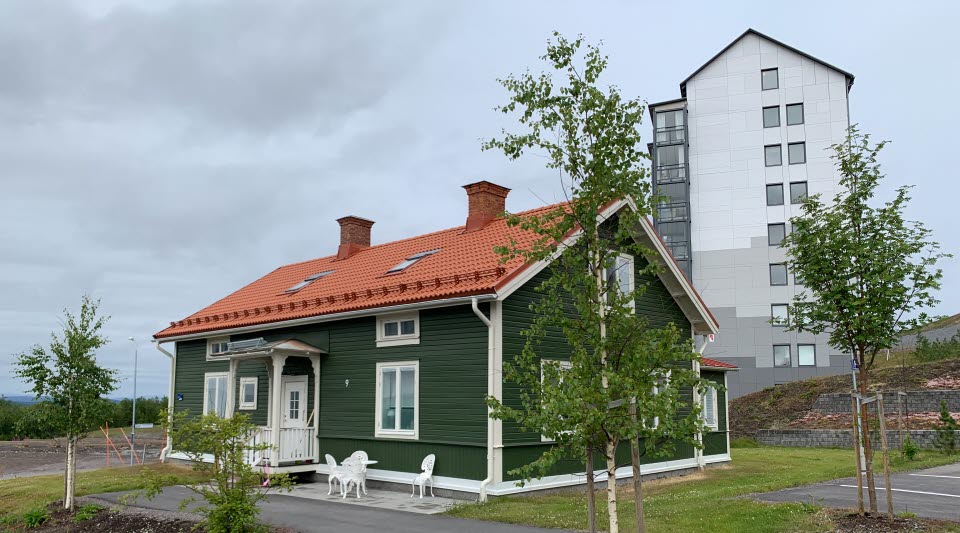Gamla och nya bostäder i Kiruna.