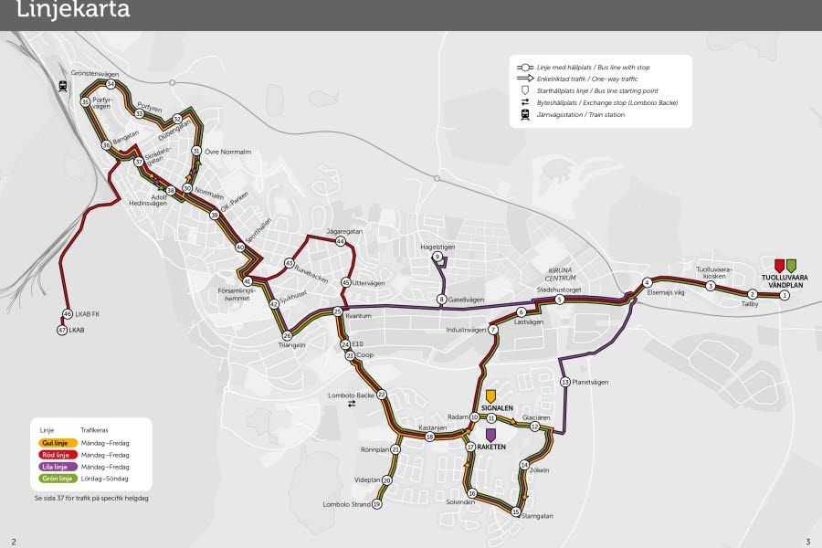 Linje nät lokaltrafiken