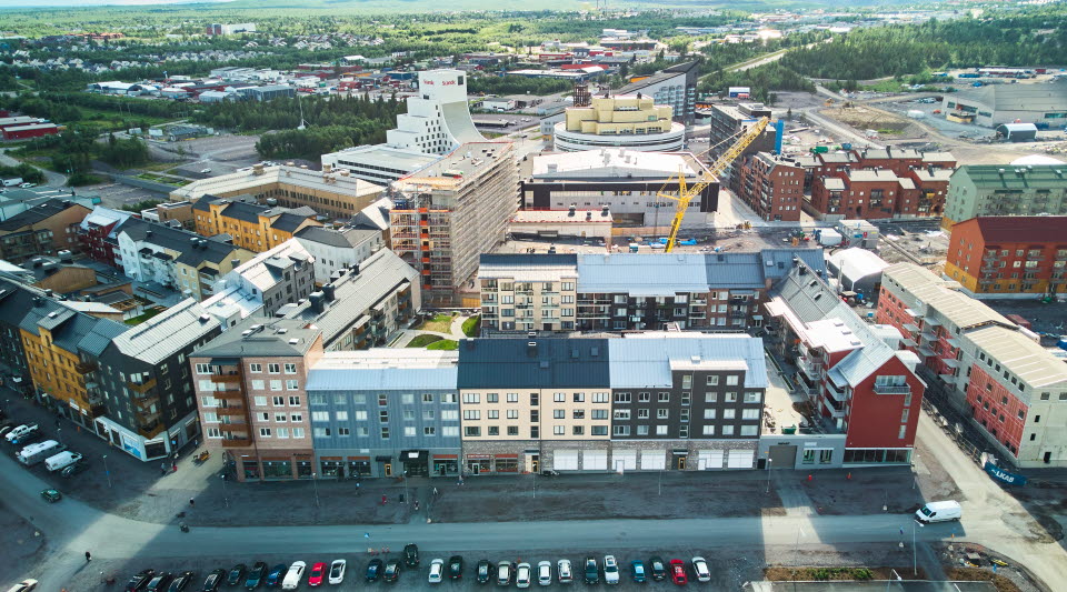 Kirunas nya stadskärna augusti 2023. Bilden kan användas som pressfoto. Foto: Åke Jönsson