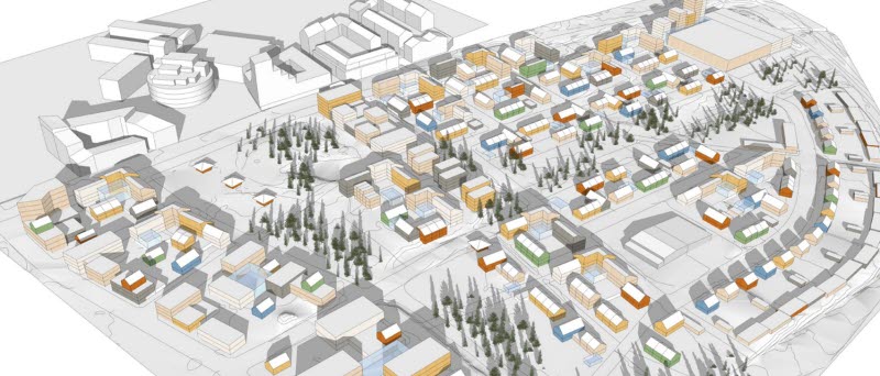 3d skiss över västra industriområdet i Kiruna C