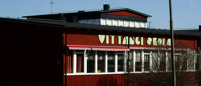 Fasadbild på Vittangi skola