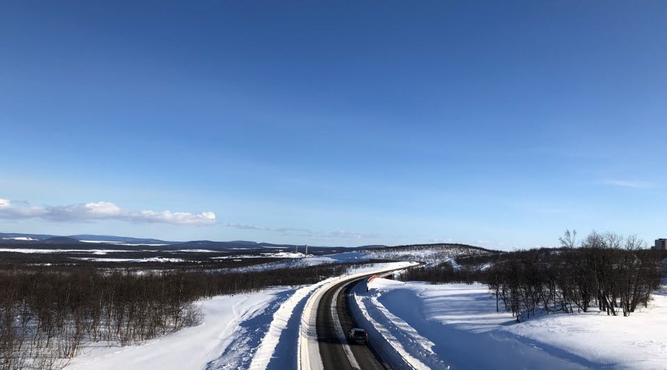 Bild över en väg i vinterväglag