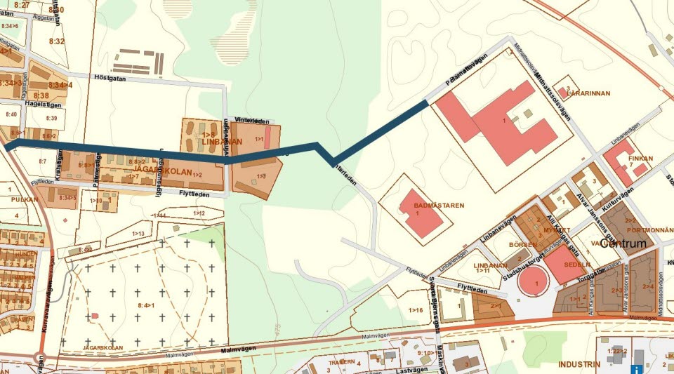 Illustrationen visar en karta med gul, grön och röd markering. 